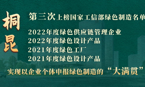 “大滿貫”！桐昆第三次上榜國家工信部綠色制造名單！